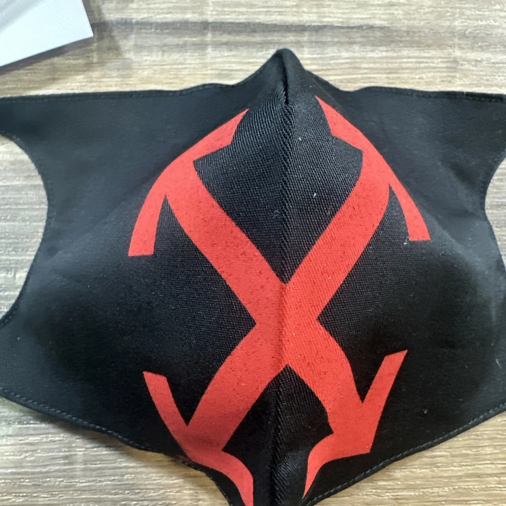 Off White Simple Mask Black Red Size Small New with Tags